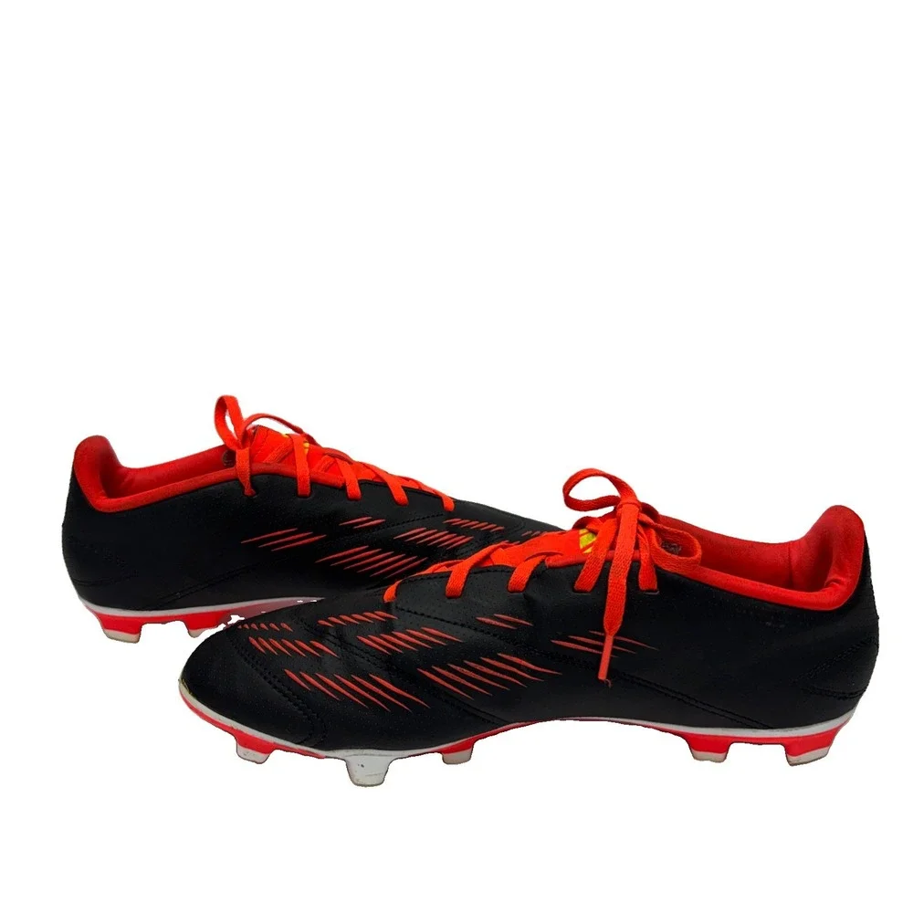 Adidas Predator Club Fxg Black White Solar Red Mens Soccer Cleats IG7760 Sz 11